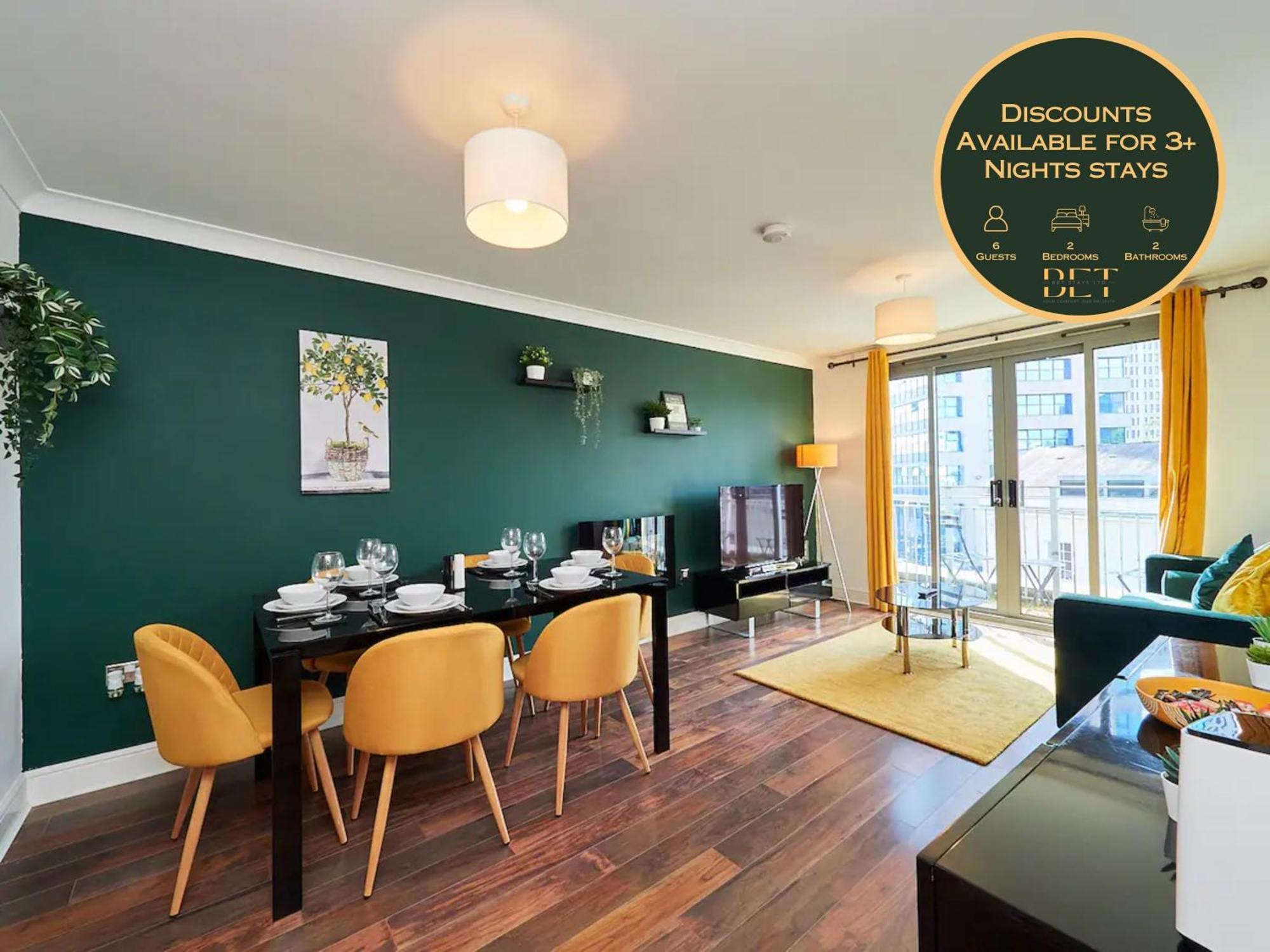 Emerald Suite - Two Story Duplex Apartment - Balcony - Contractors - Family - City Centre - Broadway Plaza - Five Ways - Sleeps 6 Birmingham Exterior foto